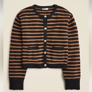 JCrew New relaxed Emilie sweater lady jacket in stripe